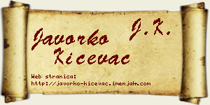 Javorko Kićevac vizit kartica